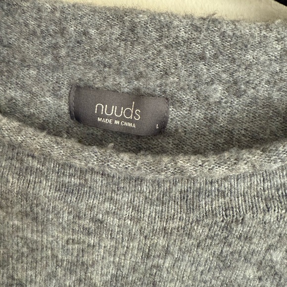 Nuuds Cozy Knit Mock Neck size L charcoal grey - Picture 9 of 14